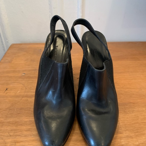 Rachel Comey Black Leather Slingback 4.5 Inch Wedge Heel Shoes Size 8 - Picture 3 of 6